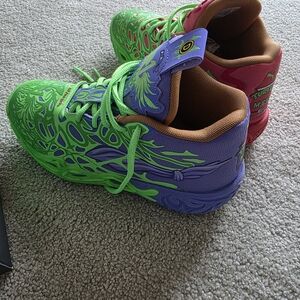 Puma Kids Green and Purple Sneakers